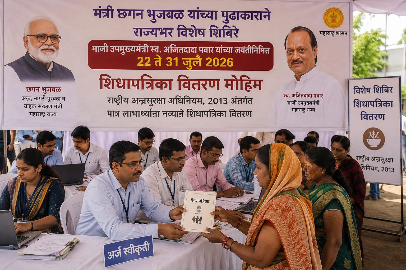 मंत्री छगन भुजबळ यांच्या पुढाकाराने राज्यभर विशेष शिबिरे मंत्री छगन भुजबळ यांच्या पुढाकाराने राज्यभर विशेष शिबिरे