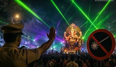 गणेश विसर्जन मिरवणुकांमध्ये लेझर लाईटला ‘नो एंट्री’